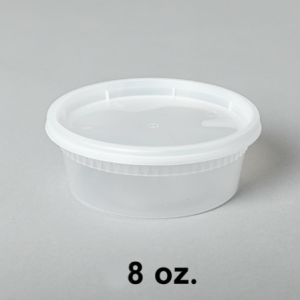 Translucent Plastic Deli Container and Lid Combo – FH-8oz – 240/case