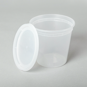 Translucent Plastic Deli Container and Lid Combo – FH-24oz – 240/case