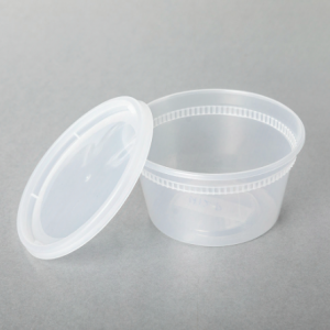 Translucent Plastic Deli Container and Lid Combo – 12oz – 240/case