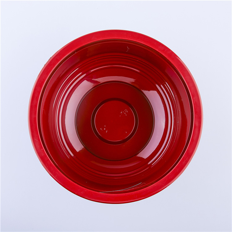 24oz Black and Red Plastic Poke Bowl - 300sets/Case - 图片 3