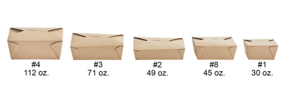#2 Kraft Folded Paper Take-out Container - 200/case - 图片 4