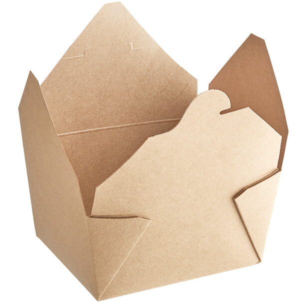 Kari-Out® Eco-Box – #1 , Kraft Folded Paper Take-out Container – 450/case