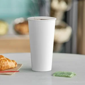 White Poly Paper Hot Cup – 20oz – 1000/case