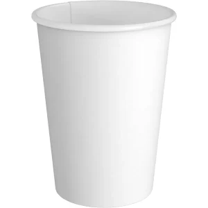 White Poly Paper Hot Cup – 12oz – 1000/case