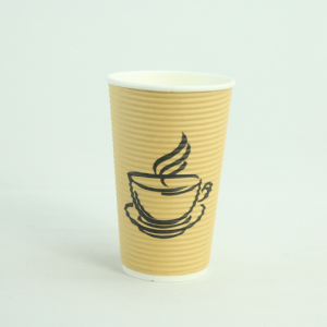 16oz Corrugated Double Wall Paper Hot Cup – 500/case