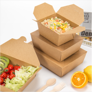#4 Kraft Folded Paper Take-out Container – 160/case