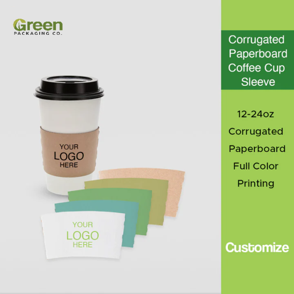 Customizable 12-24oz Coffee Cup Sleeve w. Spot Color 1000pcs/Case