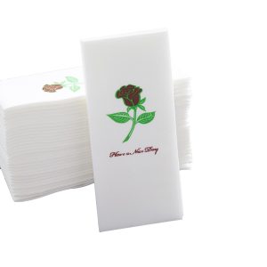 Big rose  Western cloth touchdust-free napkin 300/Case