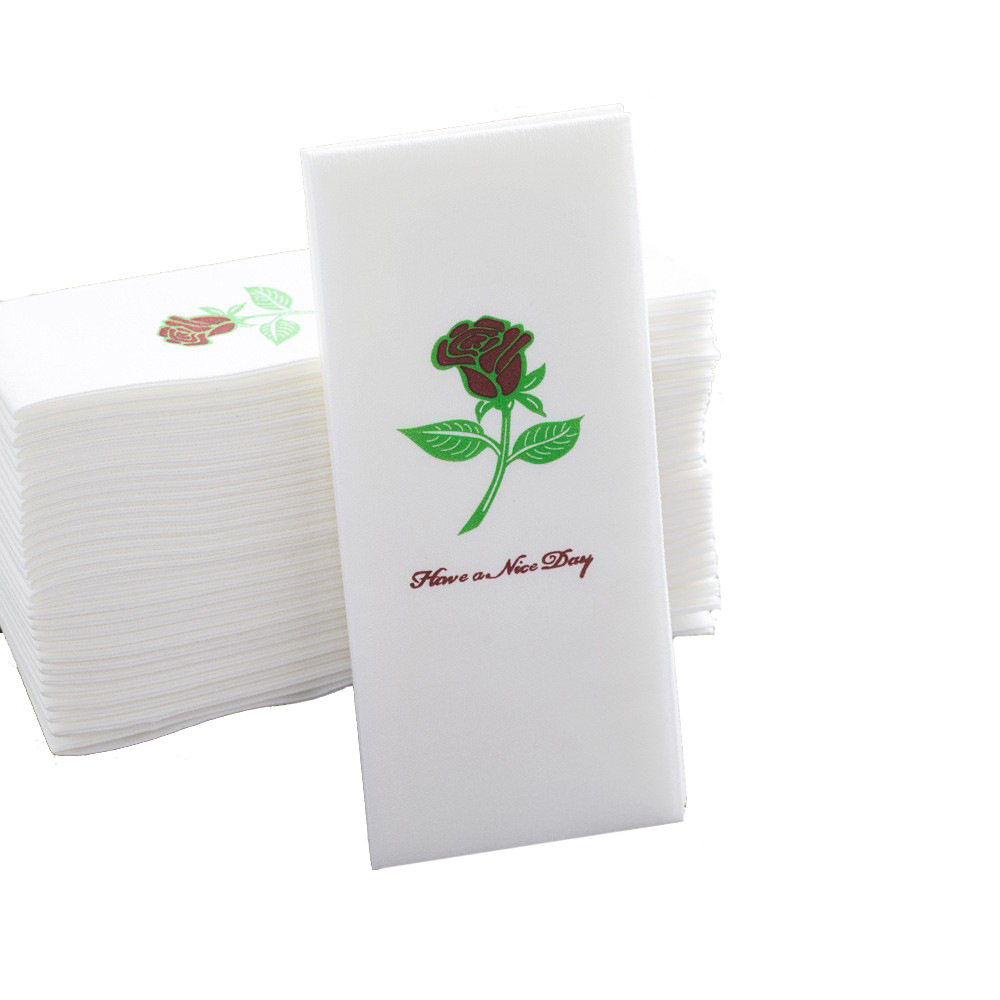 Big rose  Western cloth touchdust-free napkin 300/Case