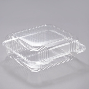 801 PET Clear Hinged Container – 8 x 8 x 3 – 200/case