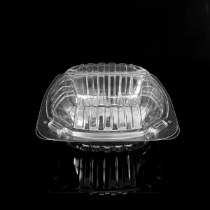 224 PET Clear Hinged Container – 5 x 5 x 3 – 375/case