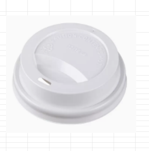 White Paper Hot Cup Travel Lid – 90mm – 1000/case