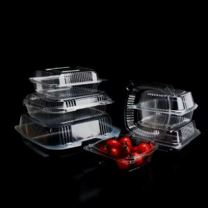 225 PET Clear Hinged Container – 6 x 6 x 3 – 500/case