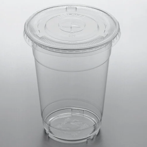 Clear PET Plastic Cup with Flat Lid 1000/Case