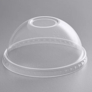 Clear PET Dome Lid w/ Hole – 98mm – 1000/case