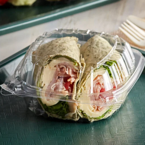 224 PET Clear Hinged Container – 5 x 5 x 3 – 375/case