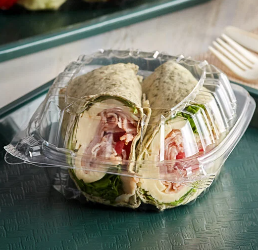 224 PET Clear Hinged Container – 5 x 5 x 3 – 375/case