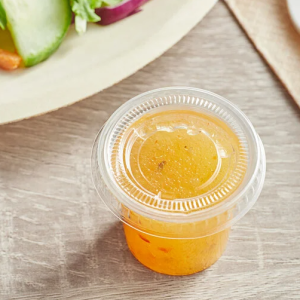 PET Plastic Lid for 1 oz  Souffle Cup / Portion Cup – 2500/Case