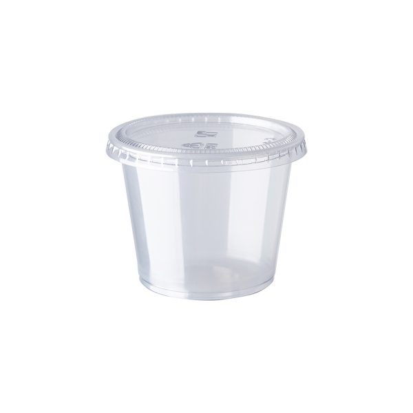 PET Plastic Lid for 3.25 to 5.5 oz. Souffle Cup / Portion Cup - 2500/Case - 图片 3