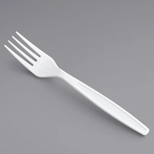 White Heavy Weight Plastic Fork – 1000/Case