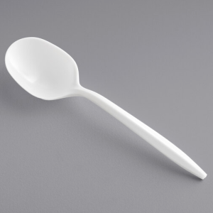 Medium Weight White Plastic Soup Spoon – 1000/Case