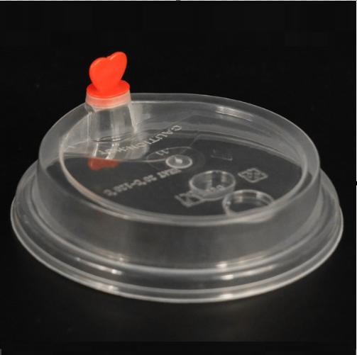 Clear PP Dome Injection Sip Lid w/ Straw Slot – 90mm – 1000/case