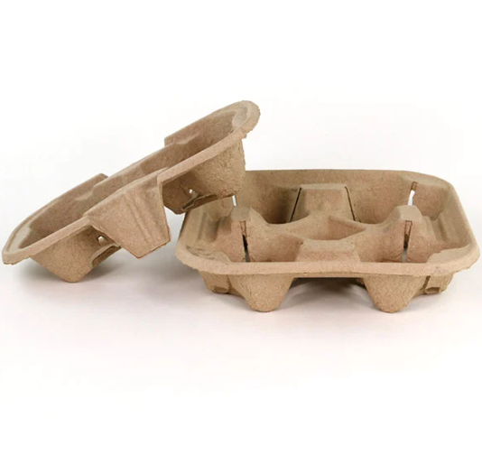 Bagasse Drink Carrier w/ 4 Compartments – 400/case