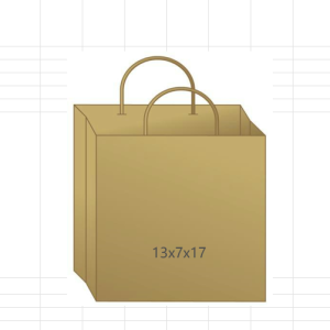 Kari-Out®Kraft Paper Shopping Bags, 13″ x 7″ x 17″, Natural,250/Carton (1200130)