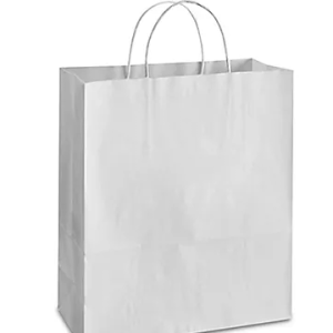 Kari-Out®13″ x 7″ x 17″White Paper Shopping Bags   , 250/Carton (1280130)