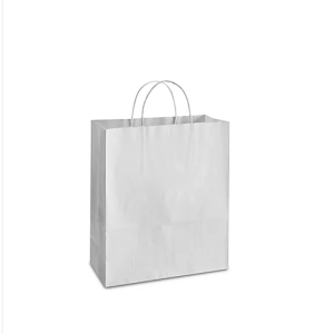 Kari-Out®10″ x 6″ x 13″White Paper Shopping Bags   , 250/Carton (1280110)
