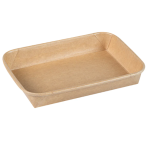 #5 Rectangle Kraft Paper Sushi Container -7 1/4″ x 5″ x 1″ – 300set/case
