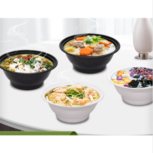 FH 36 oz. Round White Plastic Deli Container With Clear Dome Lid – 150/Case