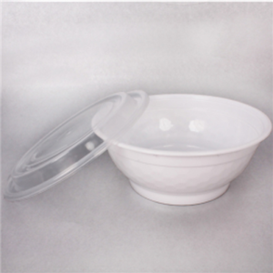 FH 36 oz. Round White Plastic Deli Container With Clear Dome Lid – 150/Case