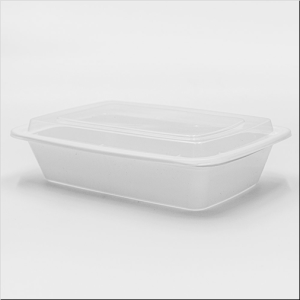 FH-78W. Rectangular White Plastic Container Set  32 oz. – 150/Case