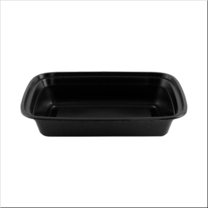 FH-78B. Rectangular Black Plastic Container Set 32 oz.  – 150/Case