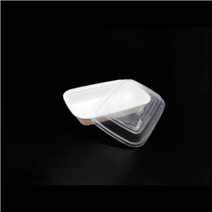 FH-128W . 28oz.Rectangular White Plastic Container Set – 150/Case