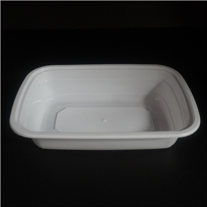 FH-124W.  24oz.White Rectangular Microwavable Heavy Weight Container with Lid – 150/Case