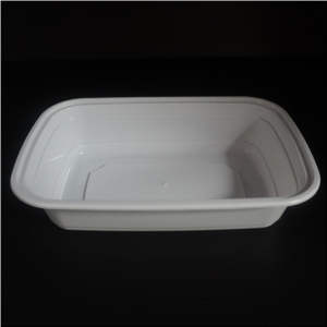 FH-132W . 32oz.White Rectangular Microwavable Heavy Weight Container with Lid – 150/Case