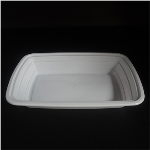 FH-68W. Rectangular White Plastic Container Set 26 oz.  – 150/Case