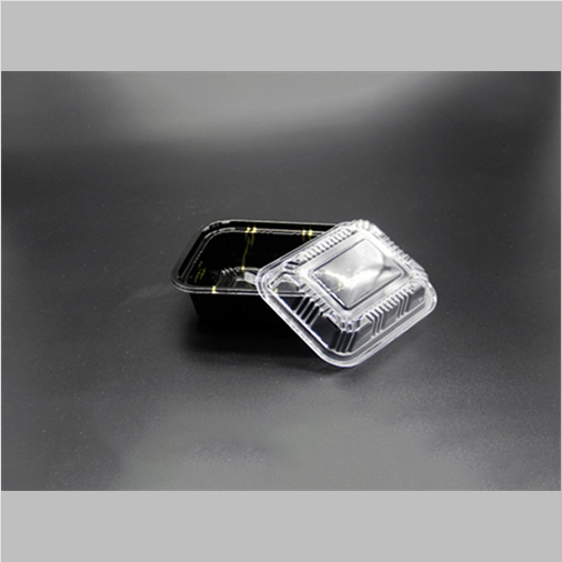 505 Rectangular Black Plastic Lunch Box Set 5 1/2″ X 4 5/8″ X 1 5/8″ – 600/Case