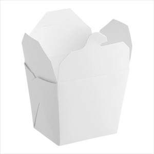 16 oz. White Microwavable Paper Take-Out Container – 500/Case