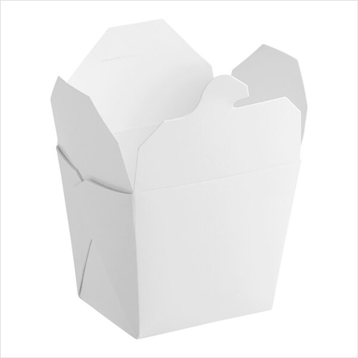 16 oz. White Microwavable Paper Take-Out Container – 500/Case