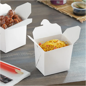 26 oz. White Microwavable Paper Take-Out Container – 500/Case