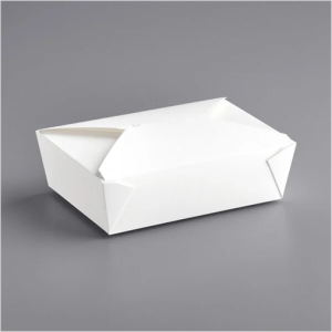 Kari-Out® Eco-Box – #3, White Folded Paper Take-out Box – 200/case