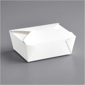 #4 White Folded Paper Take-out Box – 160/case