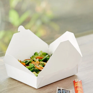 #2 White Folded Paper Take-out Box – 200/case