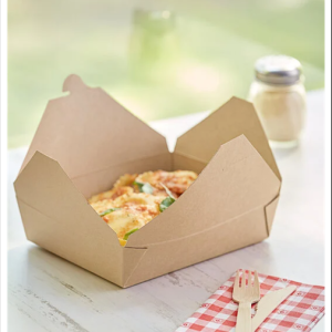 #2 Kraft Folded Paper Take-out Container – 200/case