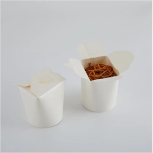 32oz White Food Pail w/ Round Base Take-out Container – 500/case